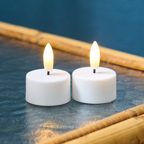 LED Teelicht 2er Set klein | weiss