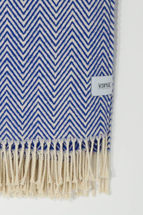 Baumwolldecke 130x170cm | azur blue