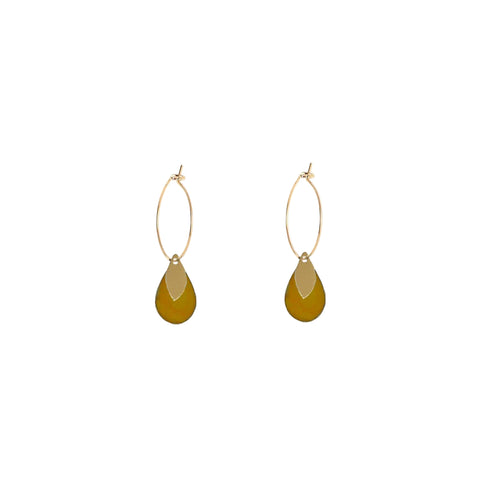 Hoops DROP | gold, sienna