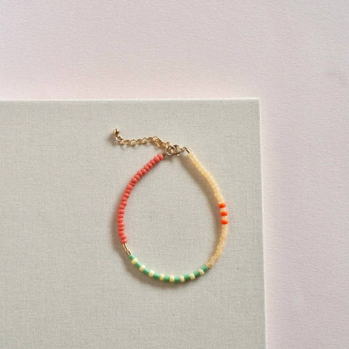 Armband Lente | chai latte, green, dusty rose