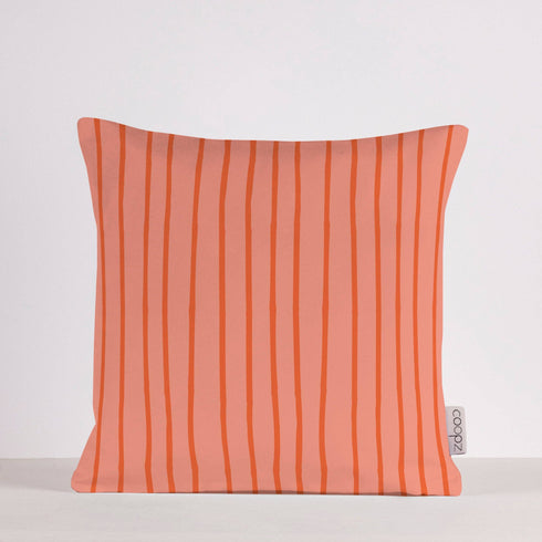 Kissen fine lines | koralle/orange