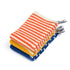 3er Set Spültuch Frotte gestreift | orange, gelb, blau