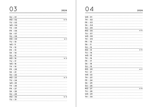 Pocket Kalender 2026 (A6) | mid green