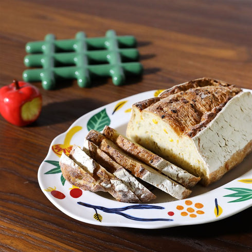 Keramik Untersetzer Grid | green