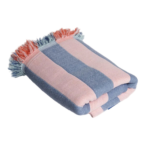 Hamam Tuch wendbar | orange, blau, rosa