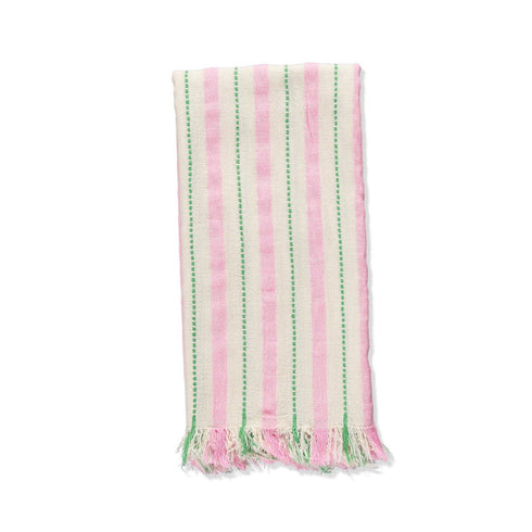 Strandtuch Hariku | creme, rosa, grün