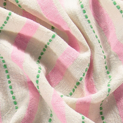 Strandtuch Hariku | creme, rosa, grün