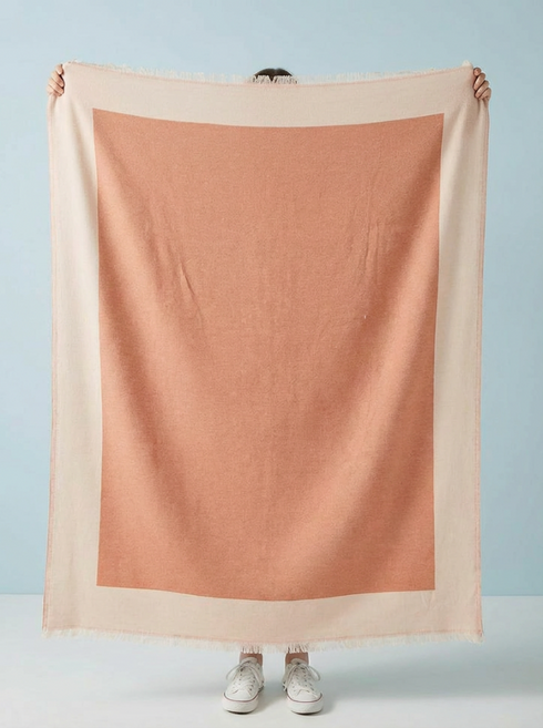 Bettüberwurf 145x200cm | coral & peach
