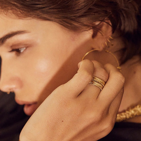 Ring Beluga gold | drei Grössen