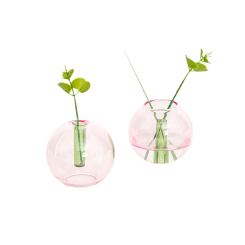 Wendbare Glasvase mini Bubble | grün/blau