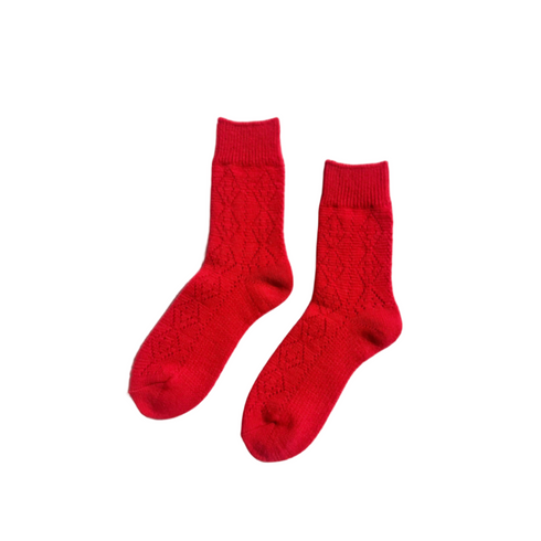 Kaschmir Pointelle Socken