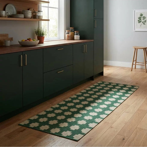 PET Outdoor Teppich Paloma | dark green