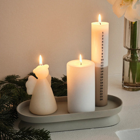 Kerzenschale Holger oval | sand