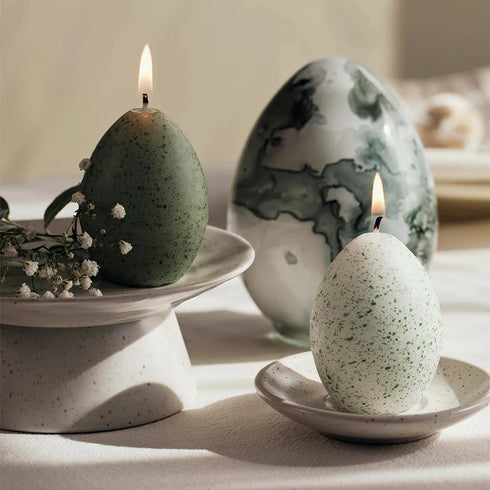 4er Set Kerzen Egon | grün