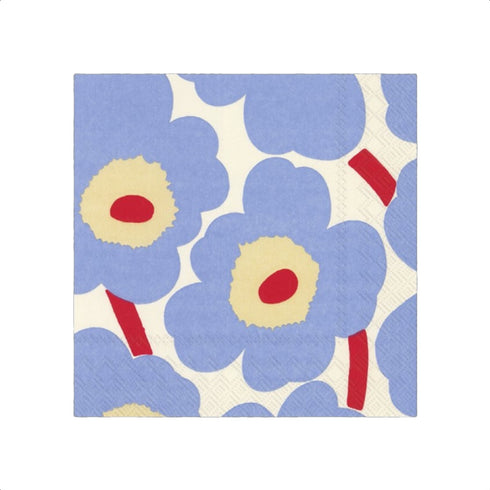 Servietten 2 Grössen | Unikko cream blue