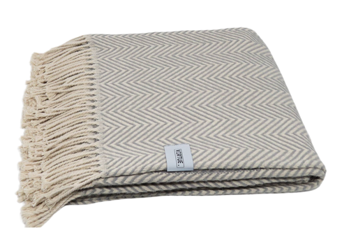 Baumwolldecke 130x170cm | stone grey