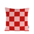 Kissen Karo | rosa/rot
