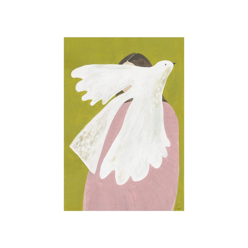 Art Print 30x40cm | Bird and Woman
