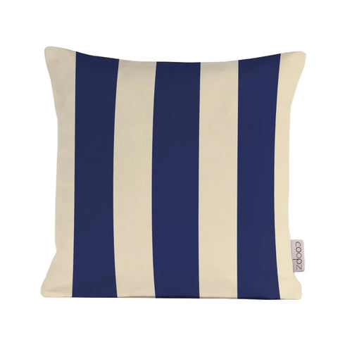 Kissen stripes | creme/kobalt