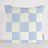 Kissen karo | hellblau/offwhite