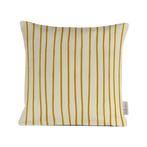 Samt-Kissen lines | creme/senf