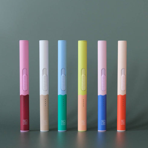 Zweifarbiges, flammenloses, wiederaufladbares Feuerzeug | Mohnblume