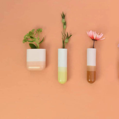 Wandvase Dip short | nude