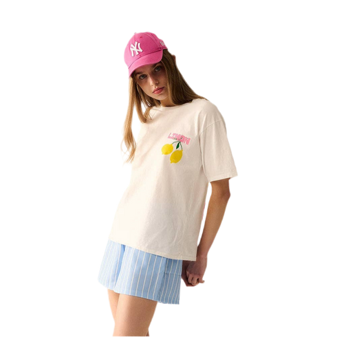 T-Shirt | weiss mit Zitronen