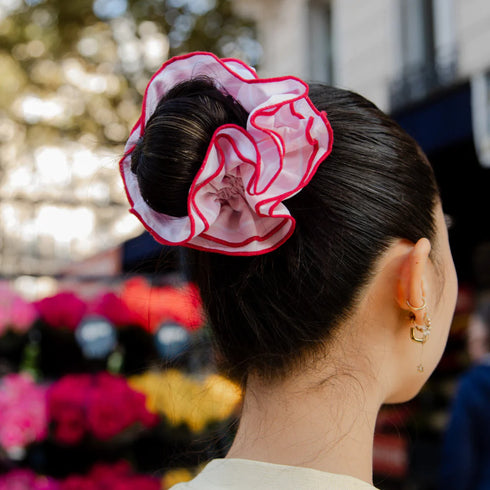 Scrunchie Ruffles | rosa vichy