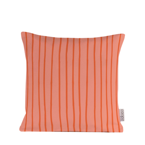 Kissen fine lines | koralle/orange