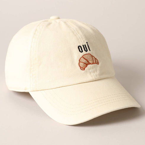 Baseballcap OUI Croissant | ecru