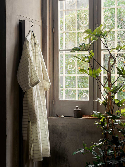 Bademantel Field | offwhite, braun