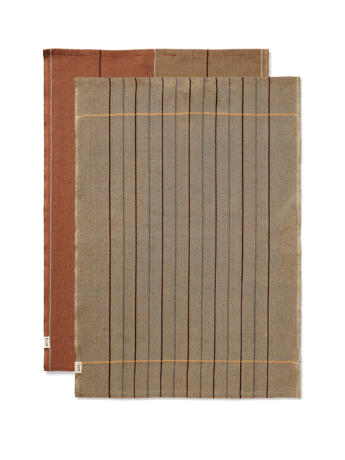 2er Set Ito Geschirrtuch | beige,rost