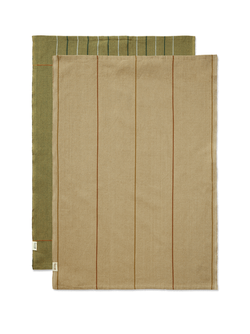 2er Set Ito Geschirrtuch | beige, grün