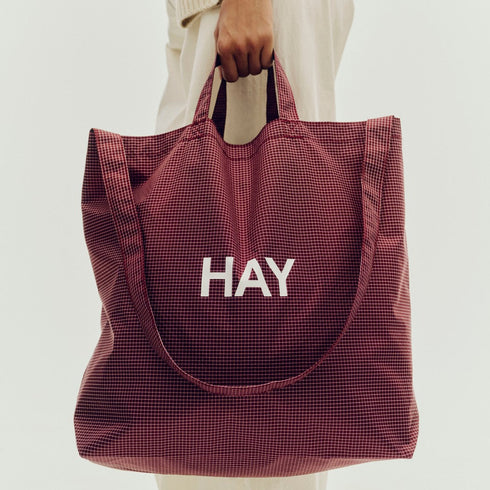 Grid crossover Bag | burgundy