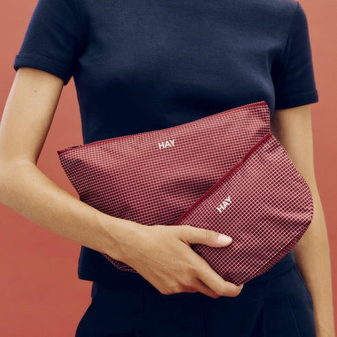 Pouch Grid small | burgundy