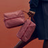 Wash Bag Grid medium | burgundy