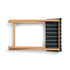 Outdoor Market Folding Stool | black with beige stripes