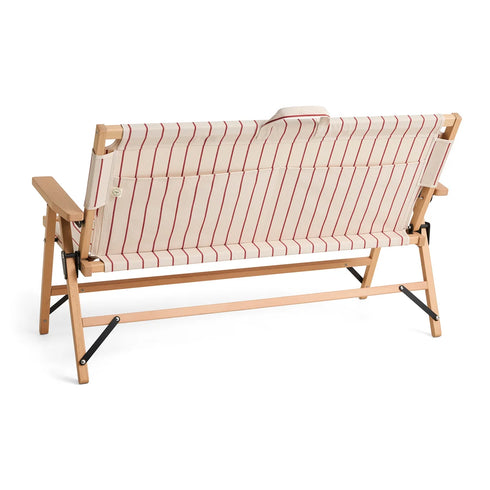 Outdoor Market Folding Sofa | beige with red stripes
