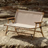 Outdoor Market Folding Sofa | beige with red stripes