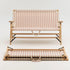Outdoor Market Folding Sofa | beige with red stripes