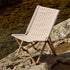 Outdoor Market Folding Chair | beige with red stripes