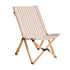 Outdoor Market Folding Chair | beige with red stripes