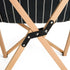 Outdoor Market Folding Chair | black with white stripes