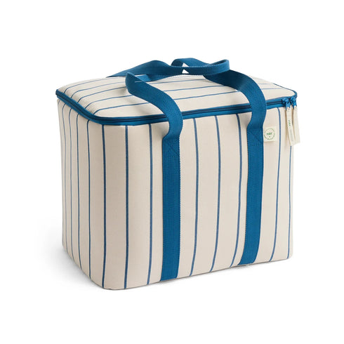Outdoor Market Kühltasche | beige with blue stripes