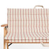 Outdoor Market Folding Sofa | beige with red stripes