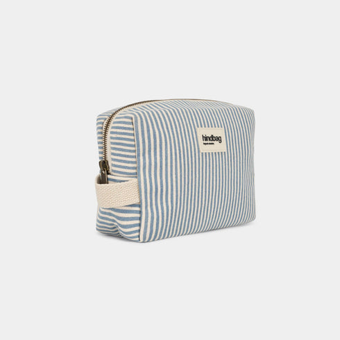 Neccessaire Leon gestreift | blau