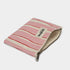Pouch Lou gestreift | rosa, rot, ecru