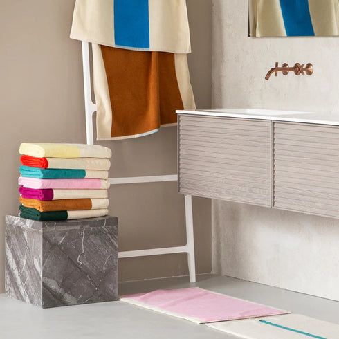 Badematte 50x80cm | rosa, olive