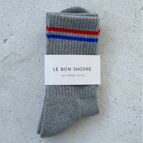 Boyfriend Socken | grau melange